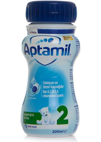 Devam Sütü Içime Hazır (Sıvı) 200 ml 6-12 Ay 4 Adet
