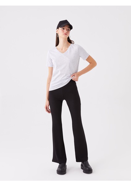 Yeni Sezon Beli Lastikli Ispanyol Paça Kadın Tayt Pantolon fiyatları