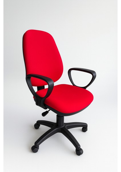 Dole Siyah Gövde/ Kırmızı Döşemeli Ofis Büro Sekreter Bilgisayar Çalışma Oyuncu Koltuğu Sandalyesi