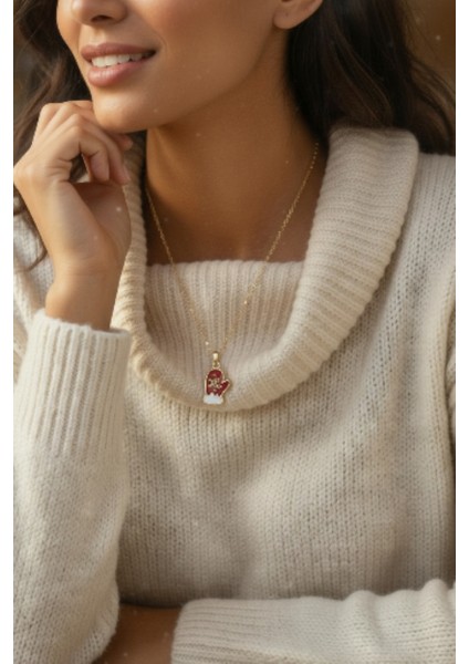 Yılbaşı Temalı Ince Zincir Kolye