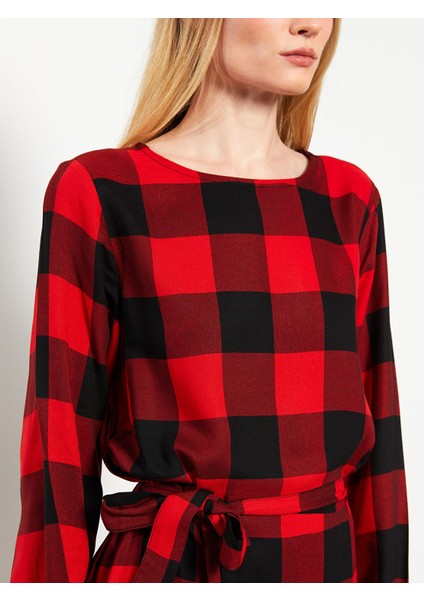 Yeni Sezon Bisiklet Yaka Ekose Uzun Kollu Gabardin Kadın Gömlek Elbise fırsatları