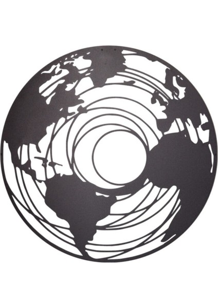 Dünya Metal Duvar Tablosu