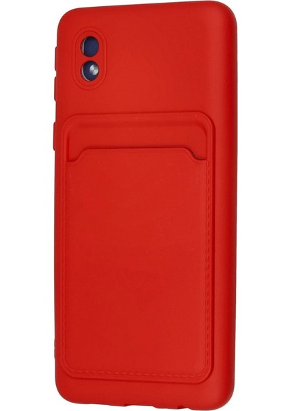 Samsung Galaxy A01 Core Kılıf Kelvin Kartvizitli Silikon - Kırmızı modelleri