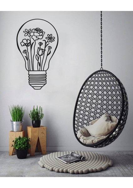 Çiçek Ampul Duvar Dekoru