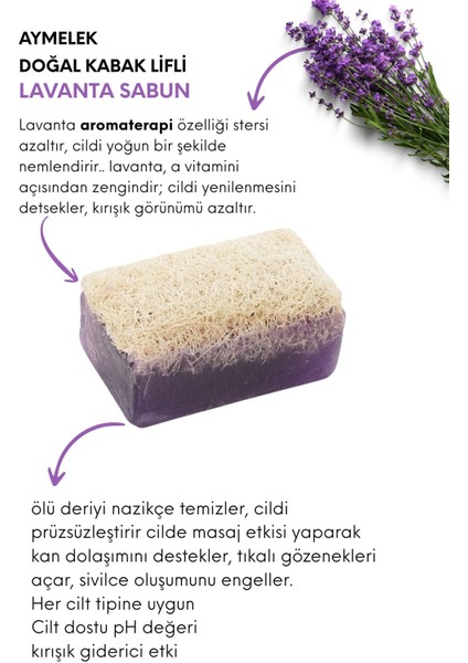 Lavanta Özlü Doğal Kabak Lifli Güzellik Sabunu Cilt Kırışıklık Önleyici Etkili fiyatları