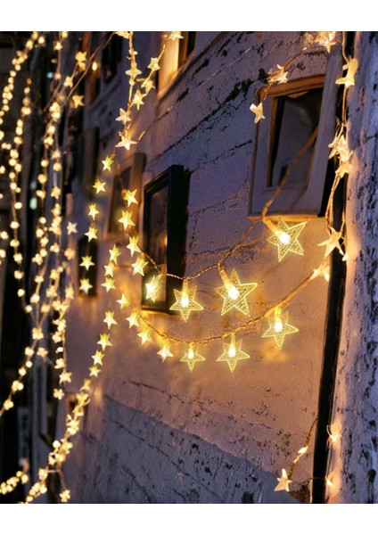 Dekoratif Yıldız LED Aydınlatma 20 Ledli 5 Metre Günışığı indirimleri