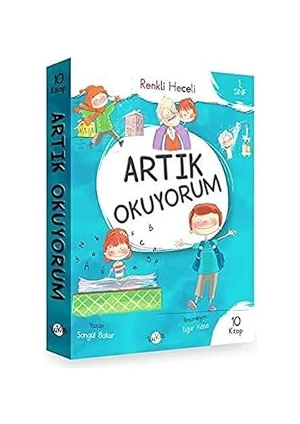 1.sınıf Artık Okuyorum Renkli Heceli 10 Kitap + Katre-I Matem