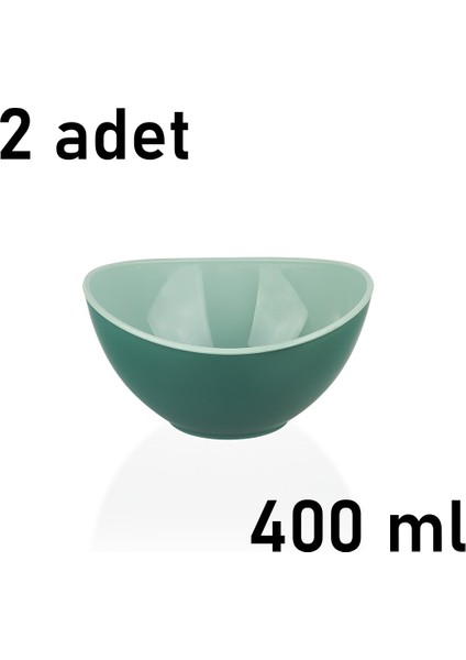 Qlux Ideas 2 Adet Kase Salata Meyve Kuruyemiş Cips Popcorn Kase Çiftrenkli Kase L-00468