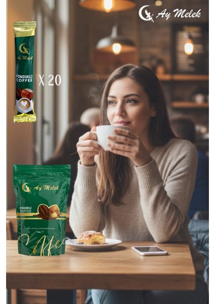 3`ü Bir Arada Fındık Aromalı Tek Kullanımlık 300 Gr. Doğal Çözünebilir Hazır Kahve