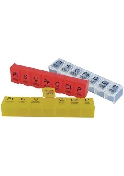 Buffer® Haftalık Günlük Tıbbi Saklama Kutusu 7 Günlük Tıbbi Malzeme Saklama Kabı