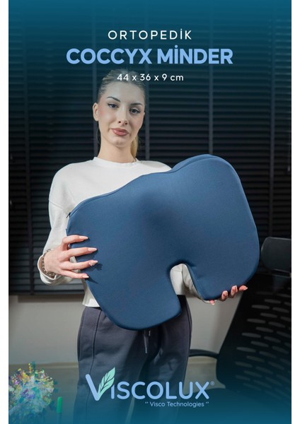 Visco Oturma Minderi 44X36X9,5 – Konfor ve Destek Sağlayan Mavi Tasarım
