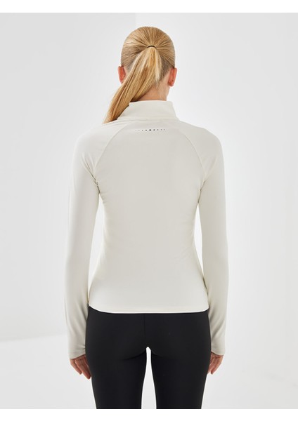 Yeni Sezon Dik Yaka Reflektör Baskılı Kadın Spor Tişört fırsatları