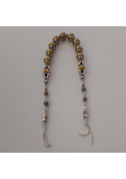 Usta Işi Pirinç Işlemeli ve Doğal Taşlı Zamak Zaza Tesbih - Özel Tasarım modelleri