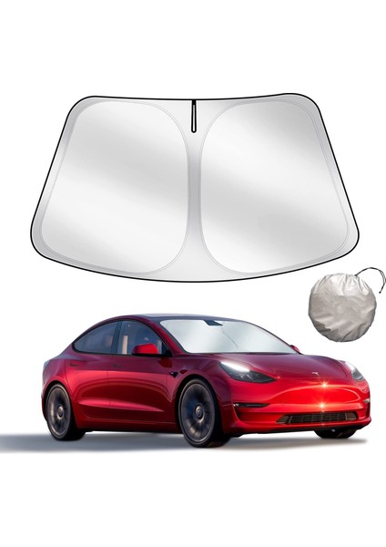 Tesla Model 3/y /jupiter Katlanabilir Ön Cam Güneşlik Koruma Perdesi
