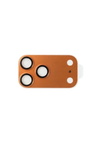 Apple iPhone 17 Pro Max Fans Series Full Alloy Kamera Lens Koruyucu - Turuncu modelleri