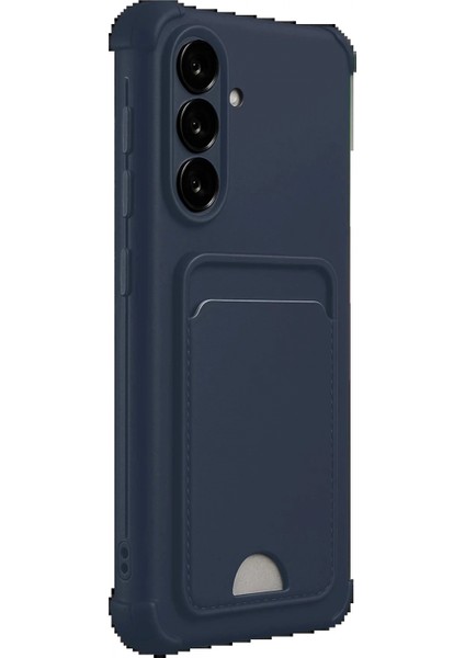 Samsung Galaxy A17 5g Kelvin Kartvizitli Silikon - Lacivert modelleri