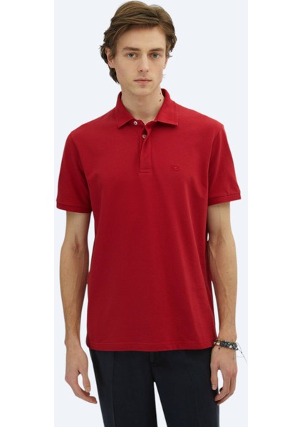 Kırmızı Düz Polo Yaka %100 Pamuk T-Shirt fırsatları