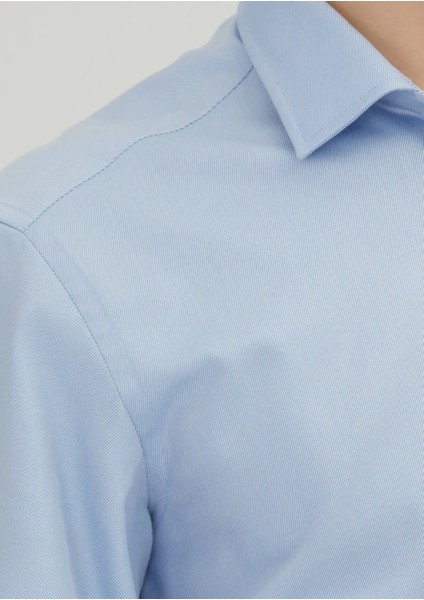 Koyu Mavi Regular Fit Dokuma Klasik %100 Pamuk Gömlek fırsatları