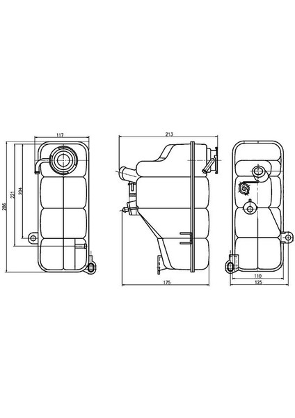 CRT123000S Radyator Yedek Su Deposu Mercedes W202 W463 A2025000249