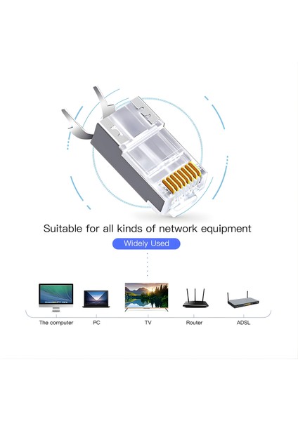 M118XF Cat 7 Jack/2 ADET-30GBPS’YE Kadar Hız-Geniş Iç Yapı, Kalın Kablolarla Uyumlu-Nikel Kaplı-Cat7 CAT6A Soket fırsatları