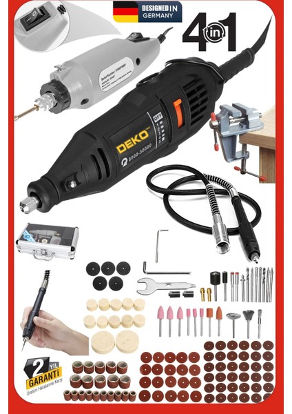 Çift Makine 500 Watt 362 Parça Hobi Gravür Oyma Taşlama Zımpara Gravür Seti + Mengene Hediyeli 4ın1 fiyatları