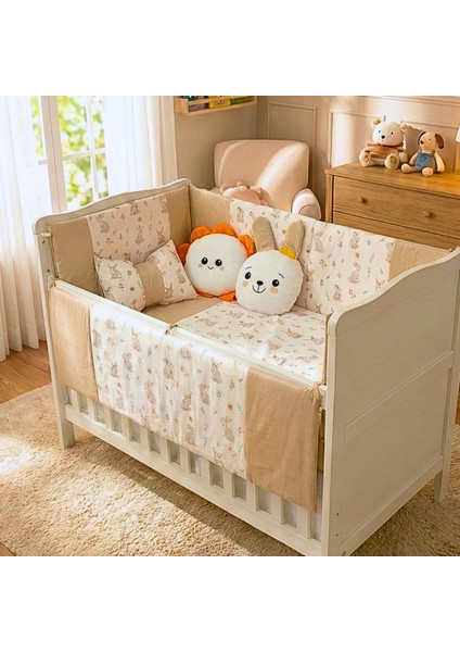 Park Yatak Bebek Uyku Seti Nevresim Takımı 70x110 Bunny Kahverengi