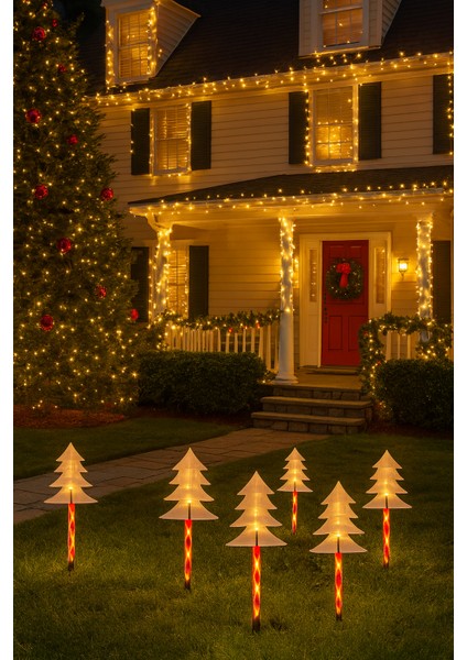 Lüx Yılbaşı Süsü 5 Adet Nooel Süsleri Bahçe Aydınlatma Yılbaşı Hediyesi