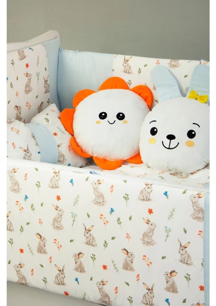Park Yatak Bebek Uyku Seti Nevresim Takımı 70x110 Bunny Mavi