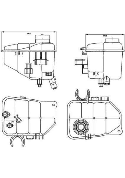 CRT126000S Radyator Yedek Su Deposu Mercedes W203 CL203 S203 C209 A209 A2035000049