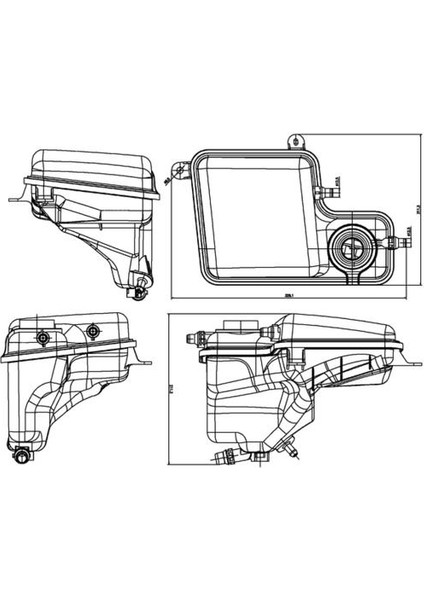 CRT203000S Radyator Yedek Su Deposu Bmw N52 N54 E65 E66 17137647713