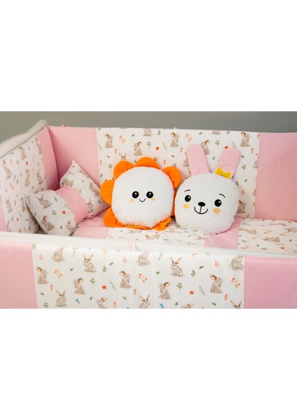 Bebek Uyku Seti Nevresim Takımı 60x120 Bunny Pembe