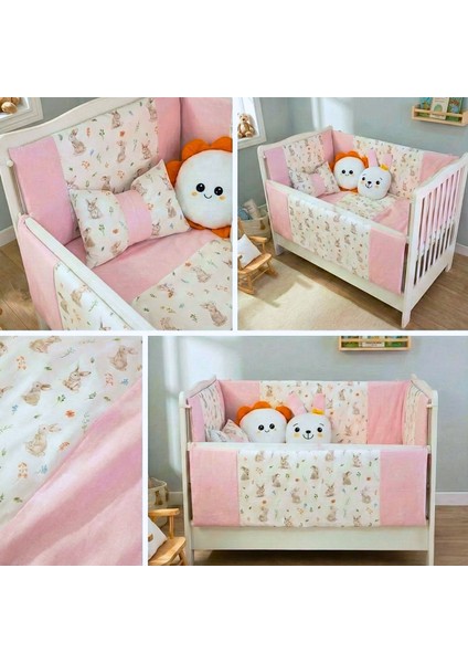 Bebek Uyku Seti Nevresim Takımı 60x120 Bunny Pembe modelleri