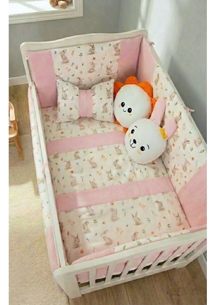 Bebek Uyku Seti Nevresim Takımı 60x120 Bunny Pembe indirimleri
