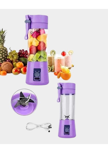 Taşınabilir USB Şarjlı Mini Smoothie Blender 380ML Çelik Bıçaklı Portatif modelleri