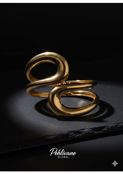 Sanatsal Kıvrımlı Tasarım Kalın Çelik Bileklik fiyatları