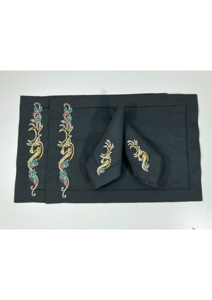 Art Nouveu Renne 2 Kişilik - Amerikan Servis ve Peçeteden Oluşan 4’lü Set fırsatları