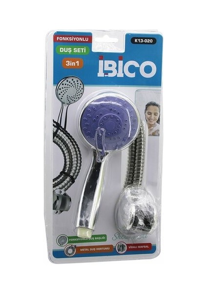 Terapi Etkili 3 Fonksiyonlu Duş Başlığı Seti (4887)