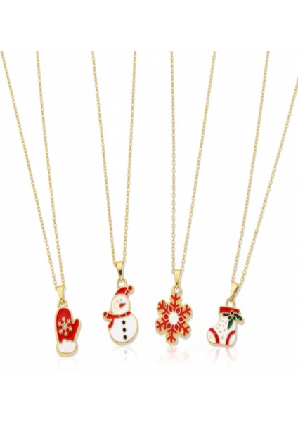 Yılbaşı Temalı Ince Zincir Kolye modelleri