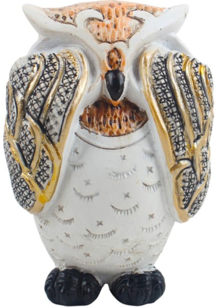 Feng Shui Görmedim Duymadım Bilmiyorum 3’lü Baykuş Biblo Seti 10 Cm. Dekoratif Ev & Ofis Hediyesi indirimleri