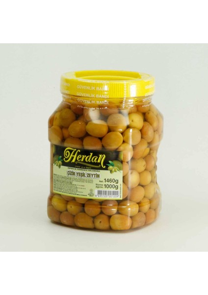 Jumbo Çizik Yeşil Zeytin 1 Lt Pet Kavanoz