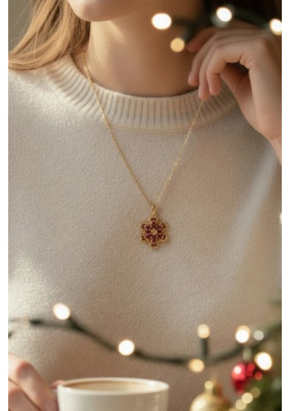 Yılbaşı Temalı Ince Zincir Kolye