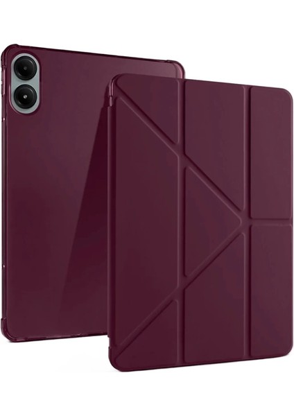 Xiaomi Redmi Pad Pro 12.1 Kılıf Kalemlikli Mars Tablet Kılıfı - Mürdüm