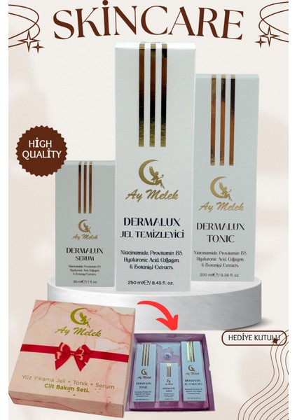 3\'lü Cilt Bakım Seti Aydınlatıcı ve Yaşlanma Lekeleri Karşıtı (Hediye Kutulu) fiyatları