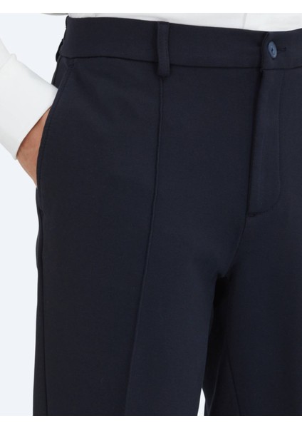 Lacivert Dokuma Jogging Fit Casual Pamuk Karışımlı Pantolon fırsatları