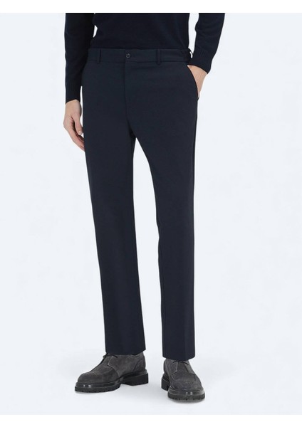 Lacivert Dokuma Jogging Fit Casual Pantolon modelleri