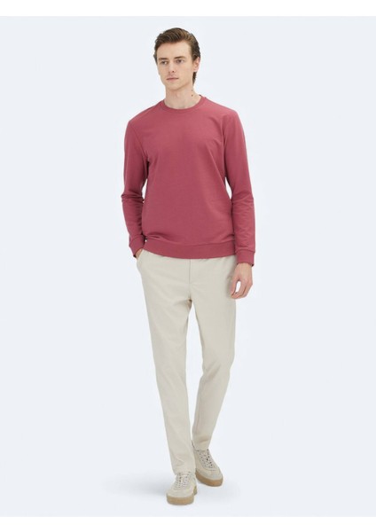 Gül Kurusu Bisiklet Yaka Sweatshırt modelleri