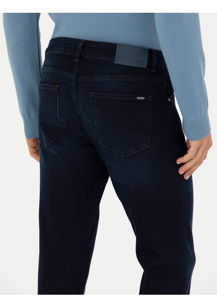 Erkek Lacivert Slim Fit Jean Pantolon 50276526-VR033