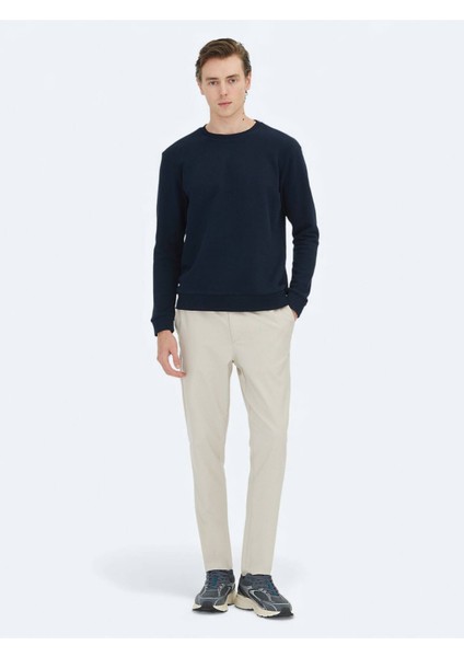 Lacivert Bisiklet Yaka Sweatshırt modelleri