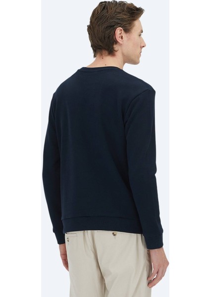 Lacivert Bisiklet Yaka Sweatshırt
