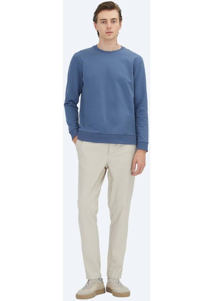 İndigo Bisiklet Yaka Sweatshırt modelleri